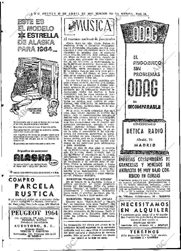 ABC MADRID 16-04-1964 página 84