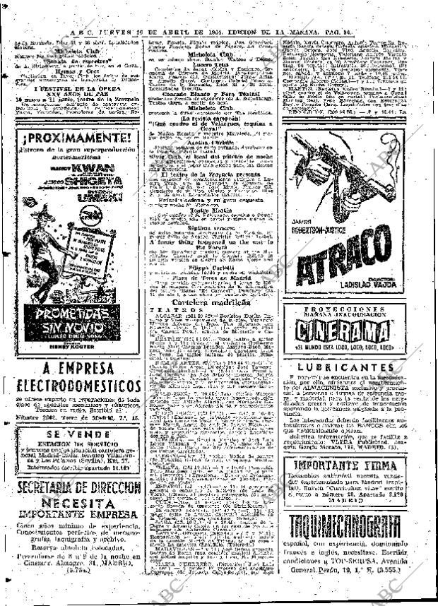 ABC MADRID 16-04-1964 página 86