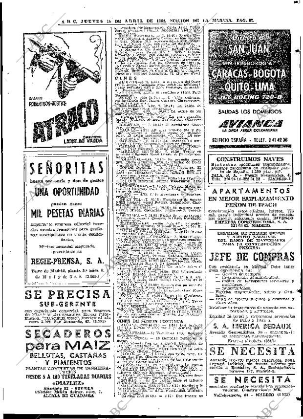 ABC MADRID 16-04-1964 página 87