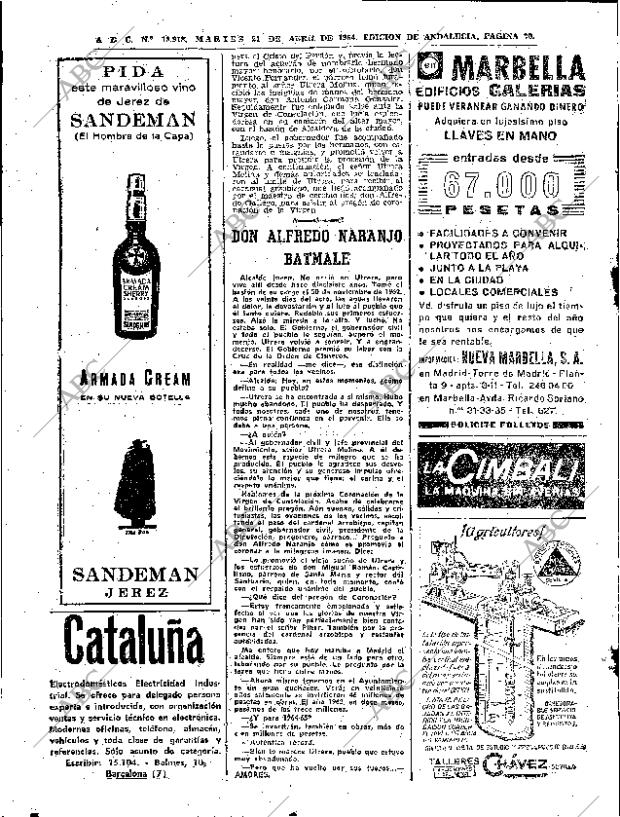 ABC SEVILLA 21-04-1964 página 70