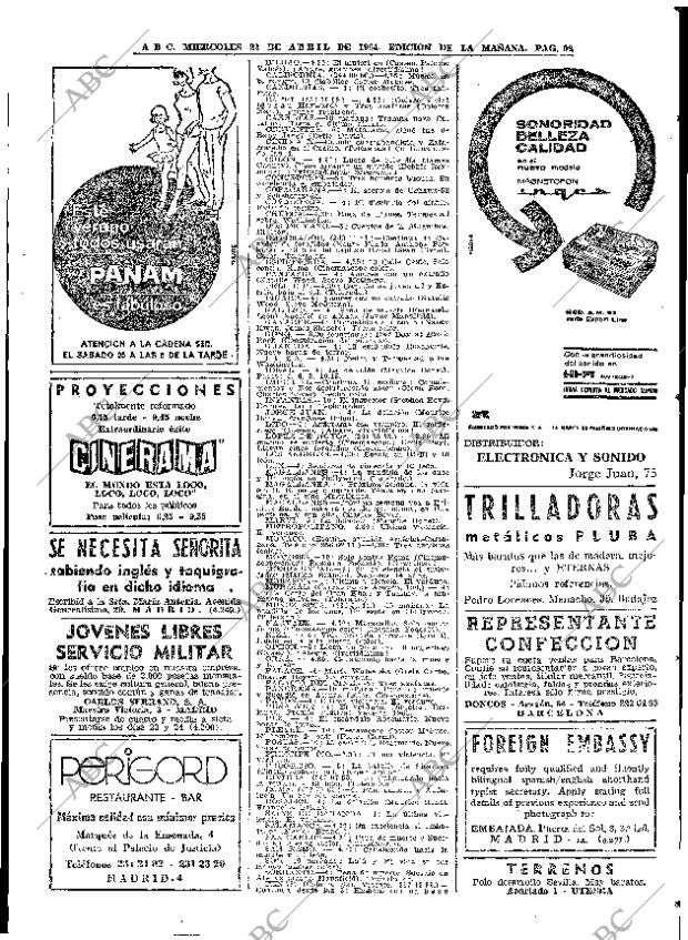 ABC MADRID 22-04-1964 página 99