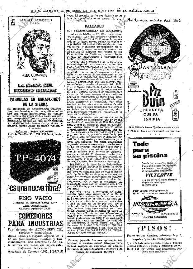 ABC MADRID 28-04-1964 página 44