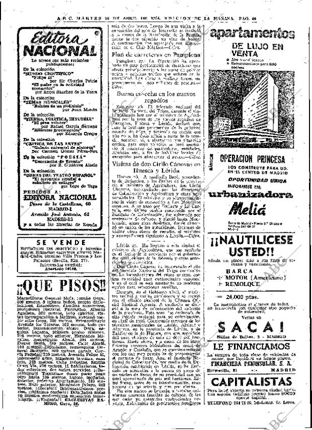 ABC MADRID 28-04-1964 página 46