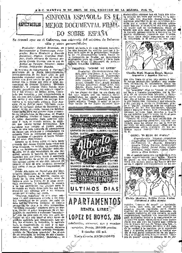 ABC MADRID 28-04-1964 página 77