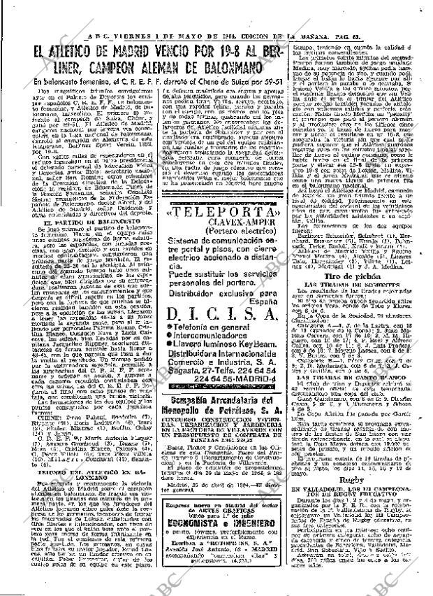 ABC MADRID 01-05-1964 página 63