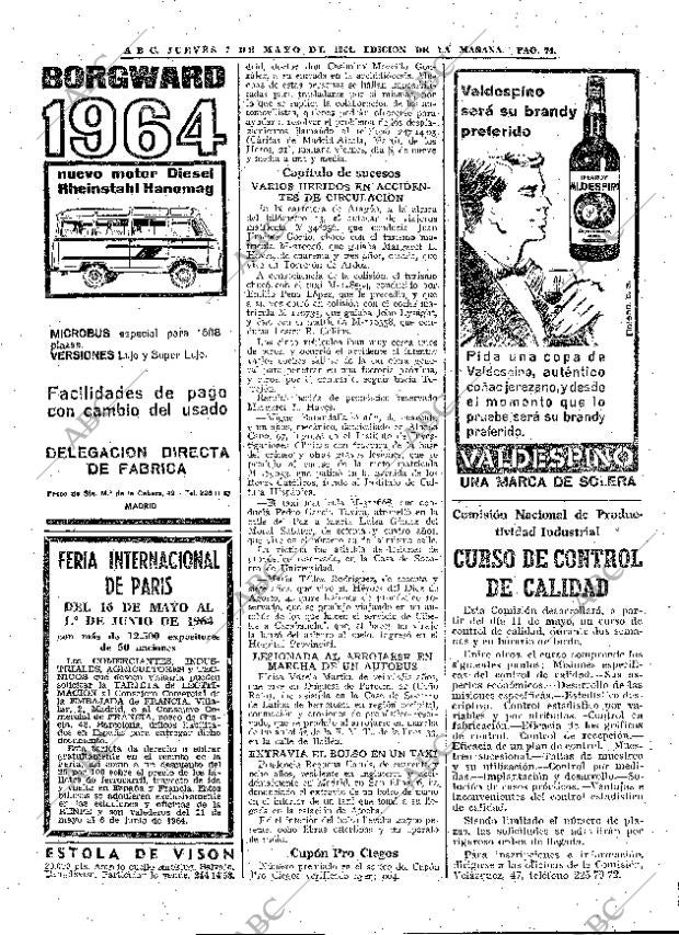 ABC MADRID 07-05-1964 página 74