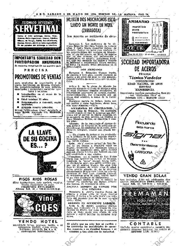 ABC MADRID 09-05-1964 página 74