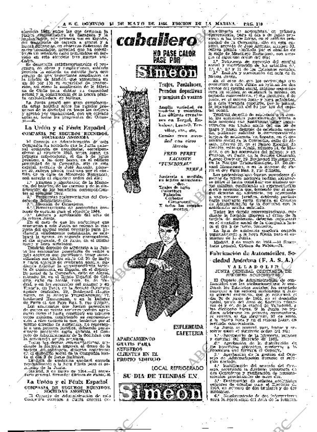 ABC MADRID 10-05-1964 página 110