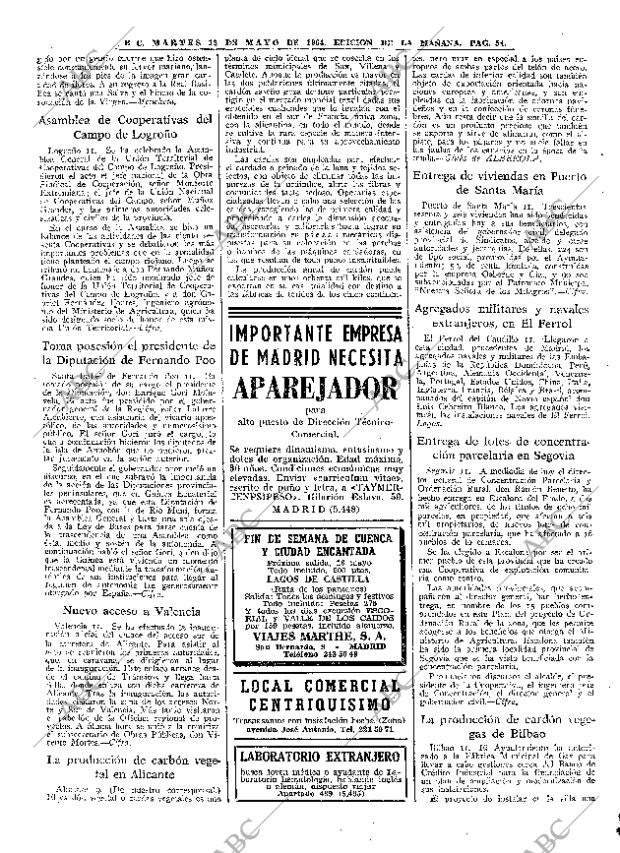 ABC MADRID 12-05-1964 página 54