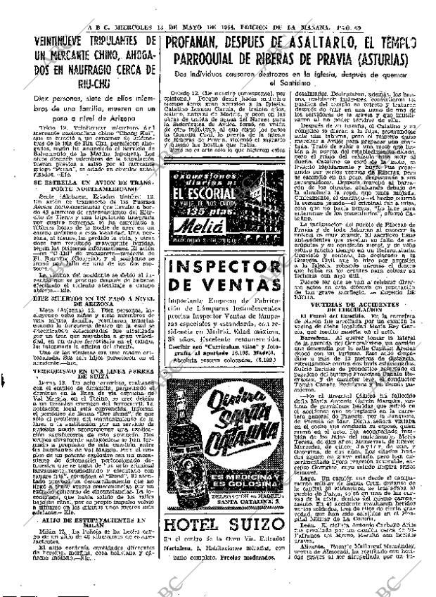 ABC MADRID 13-05-1964 página 69