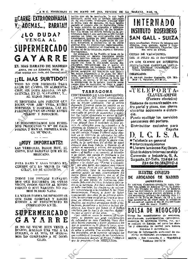 ABC MADRID 13-05-1964 página 72