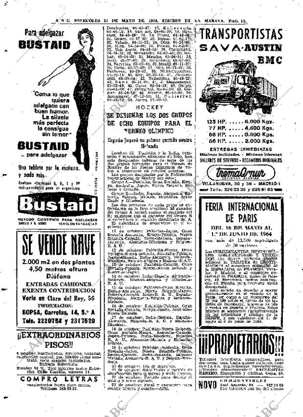 ABC MADRID 13-05-1964 página 92