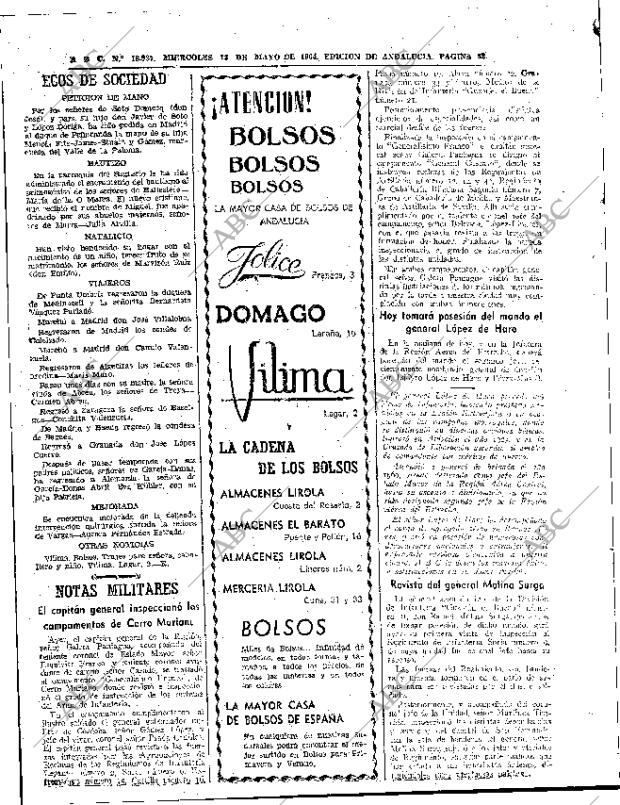 ABC SEVILLA 13-05-1964 página 52