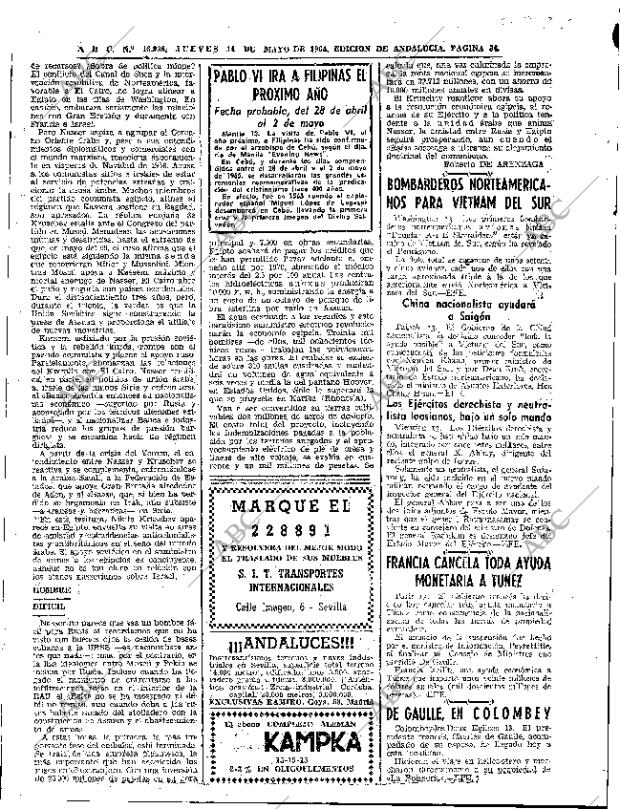ABC SEVILLA 14-05-1964 página 34