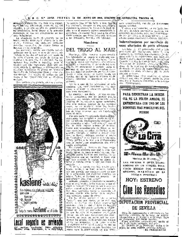 ABC SEVILLA 14-05-1964 página 44