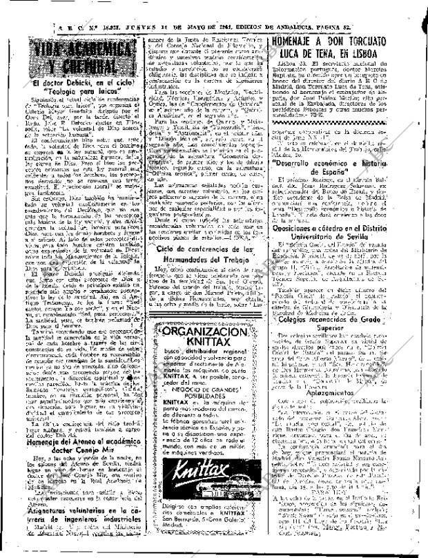 ABC SEVILLA 14-05-1964 página 52