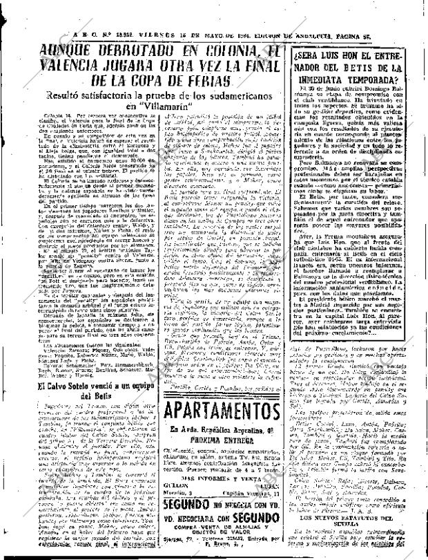 ABC SEVILLA 15-05-1964 página 55