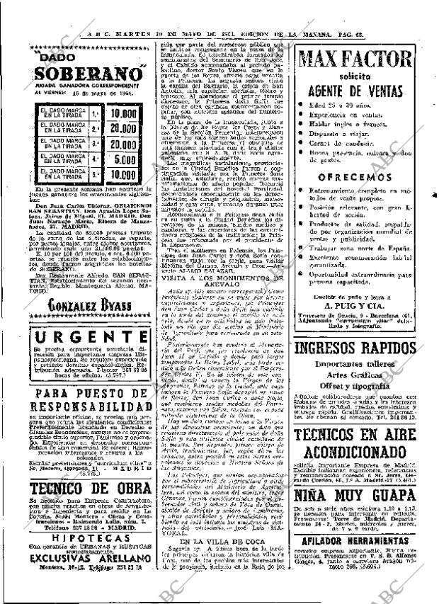 ABC MADRID 19-05-1964 página 62