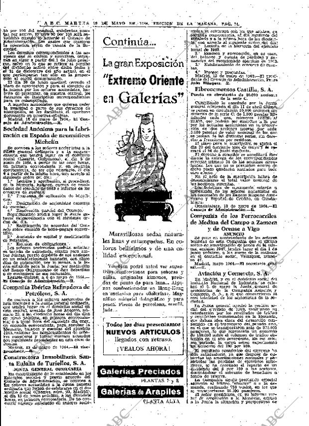 ABC MADRID 19-05-1964 página 74