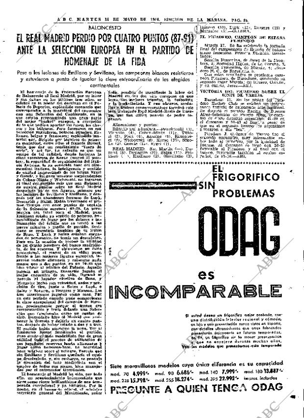 ABC MADRID 19-05-1964 página 85