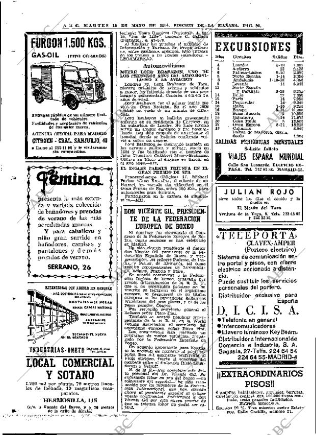 ABC MADRID 19-05-1964 página 90