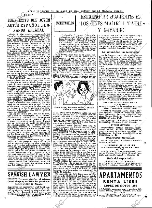 ABC MADRID 19-05-1964 página 93