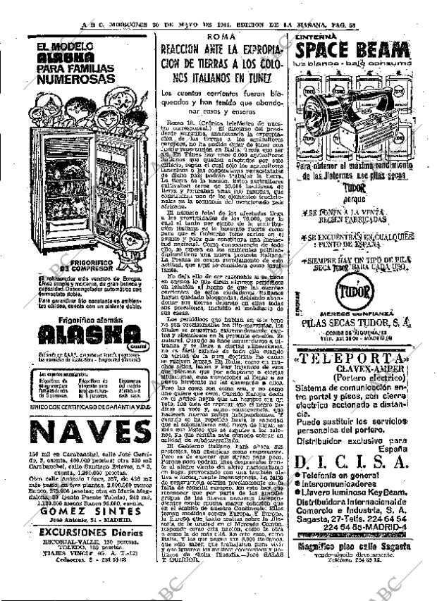 ABC MADRID 20-05-1964 página 58