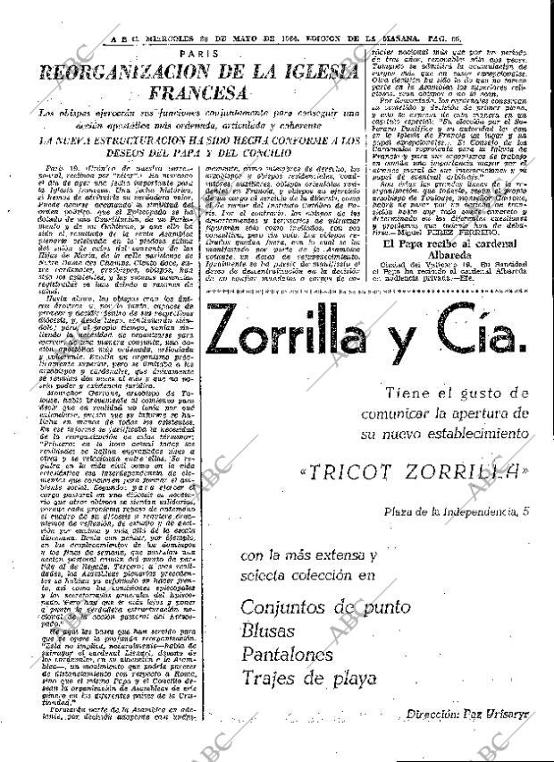ABC MADRID 20-05-1964 página 65