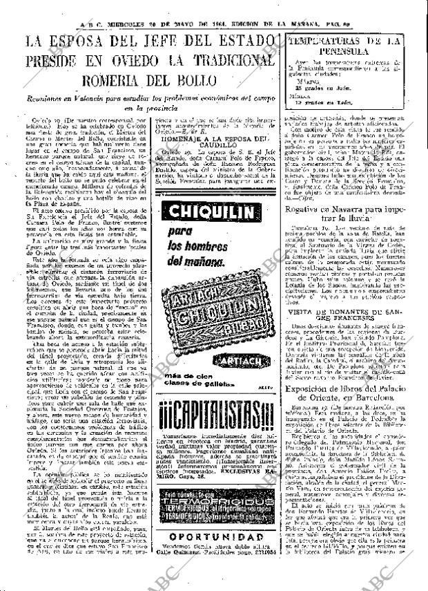 ABC MADRID 20-05-1964 página 69
