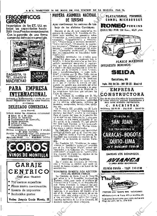 ABC MADRID 20-05-1964 página 72