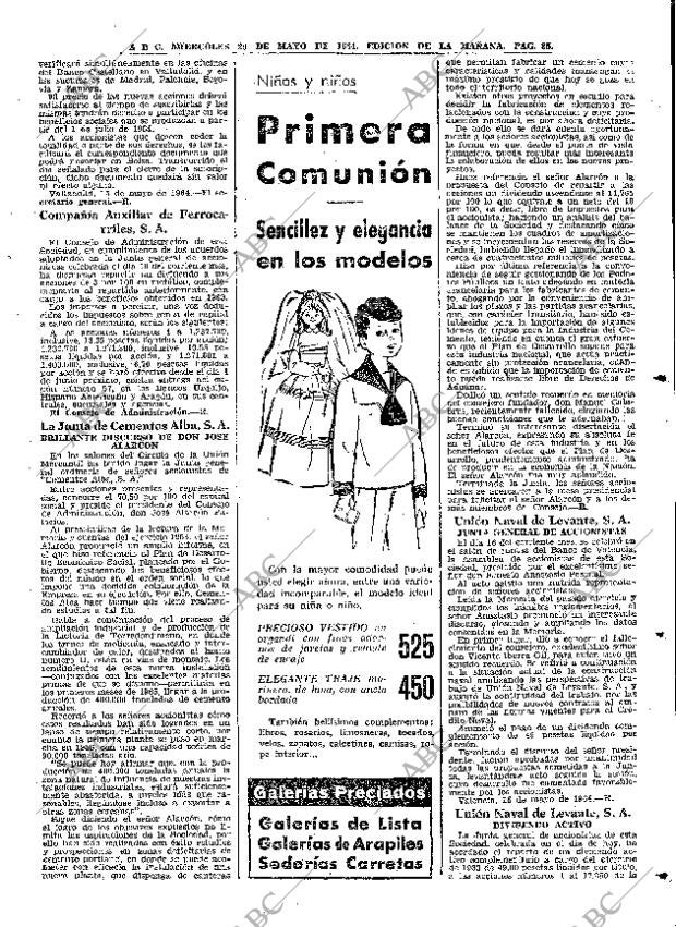 ABC MADRID 20-05-1964 página 85