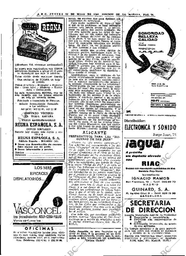 ABC MADRID 21-05-1964 página 70