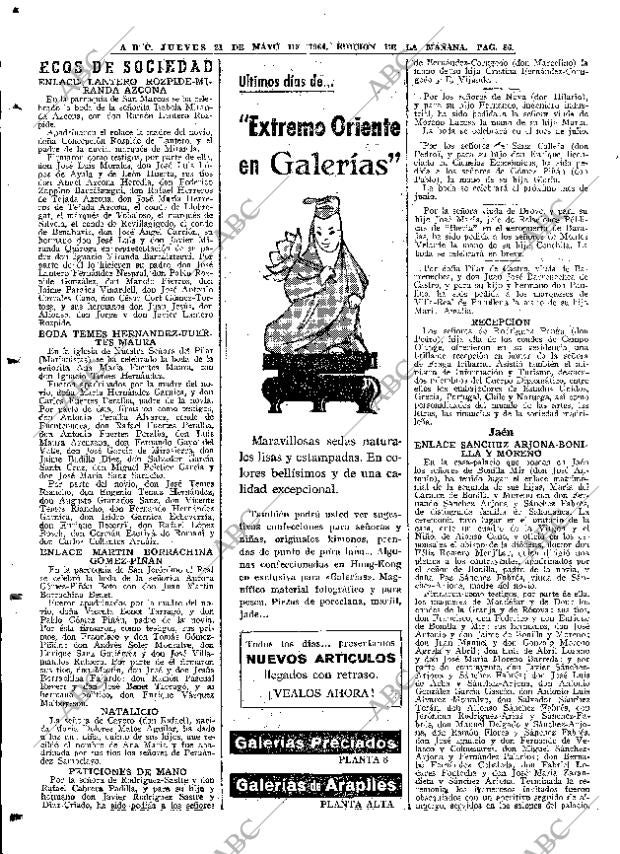ABC MADRID 21-05-1964 página 86