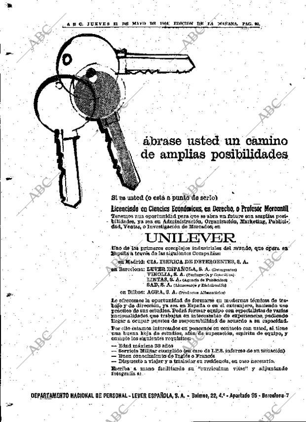 ABC MADRID 21-05-1964 página 92