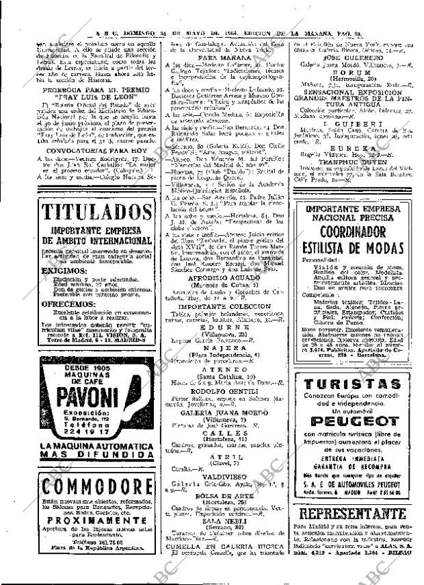 ABC MADRID 24-05-1964 página 98