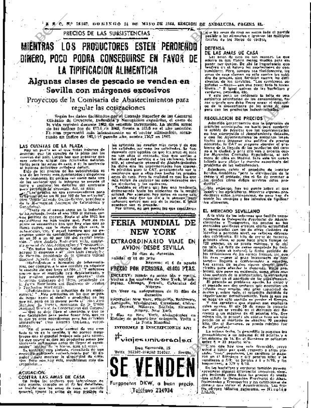 ABC SEVILLA 24-05-1964 página 81
