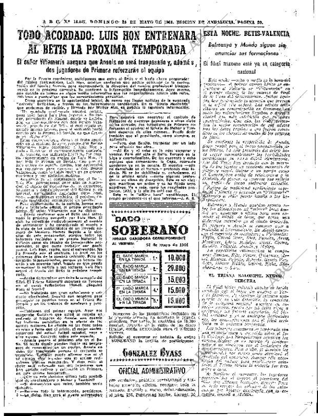 ABC SEVILLA 24-05-1964 página 99