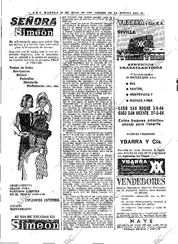 ABC MADRID 26-05-1964 página 62