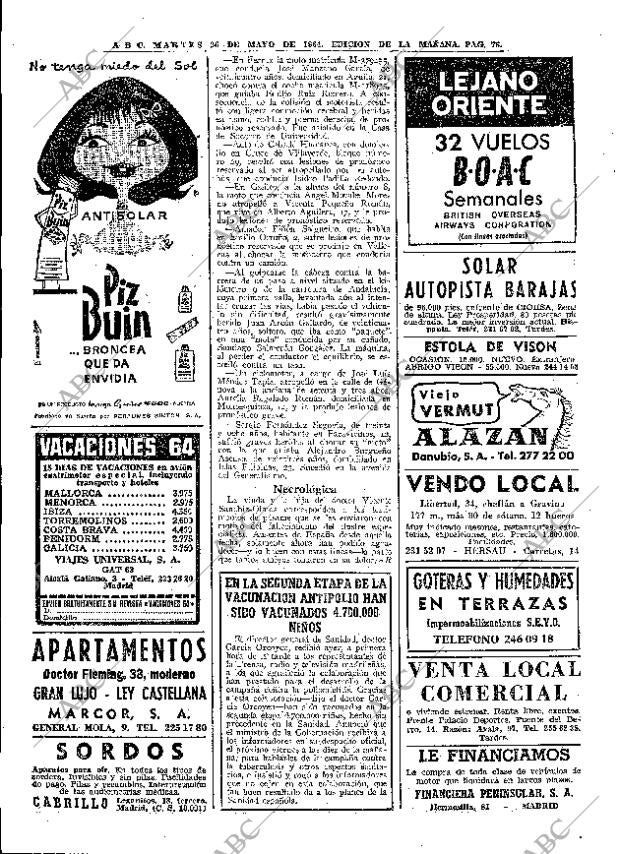 ABC MADRID 26-05-1964 página 76