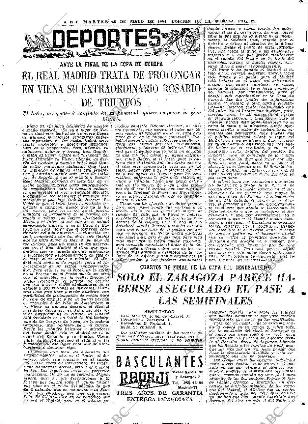 ABC MADRID 26-05-1964 página 89