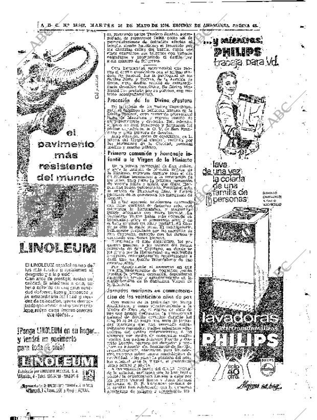 ABC SEVILLA 26-05-1964 página 46