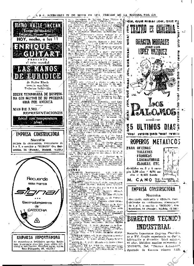 ABC MADRID 27-05-1964 página 113