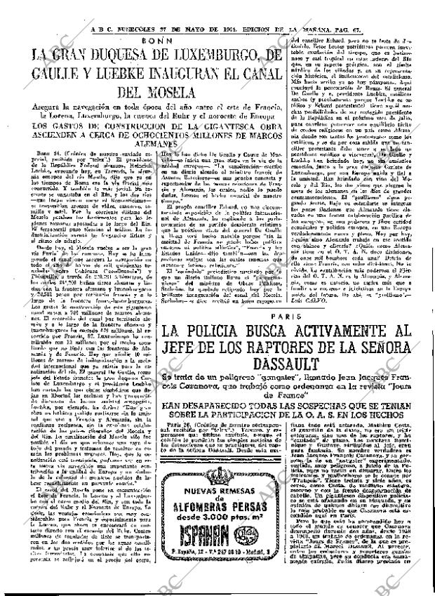 ABC MADRID 27-05-1964 página 67