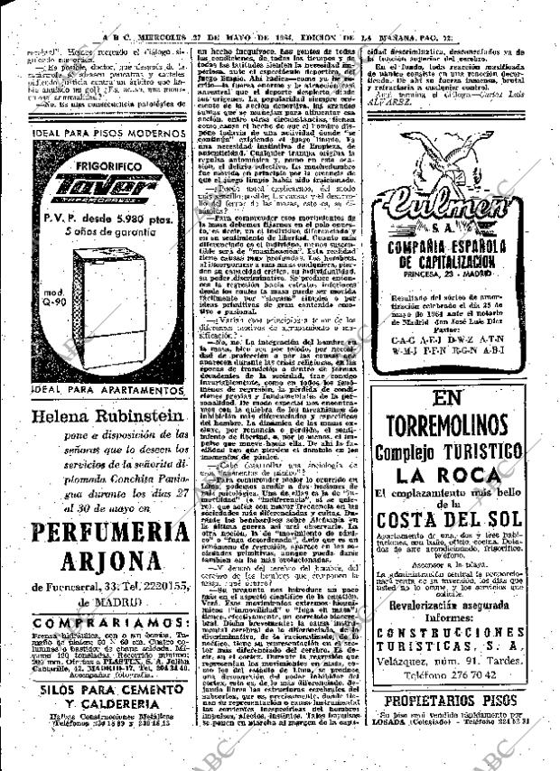 ABC MADRID 27-05-1964 página 72