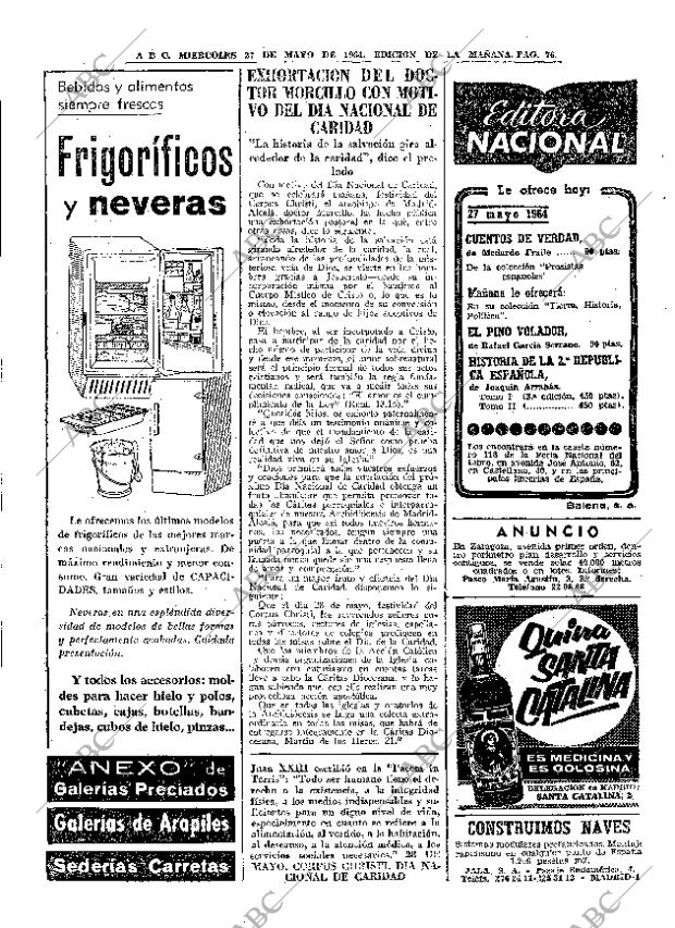 ABC MADRID 27-05-1964 página 76