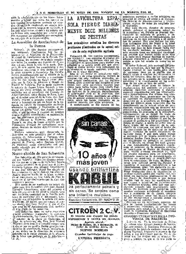 ABC MADRID 27-05-1964 página 85