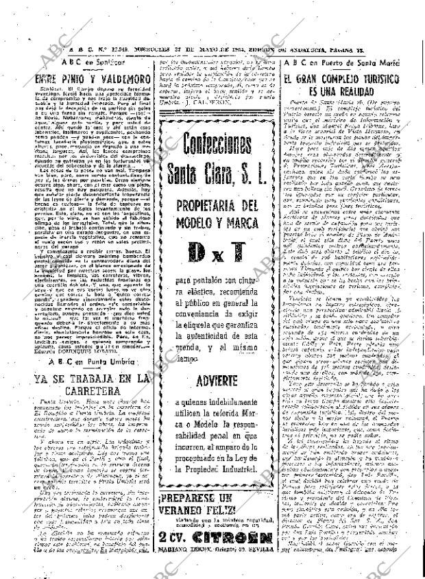 ABC SEVILLA 27-05-1964 página 73