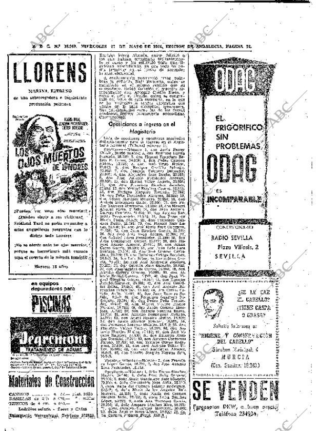 ABC SEVILLA 27-05-1964 página 76