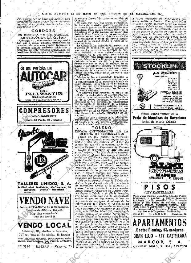 ABC MADRID 28-05-1964 página 68