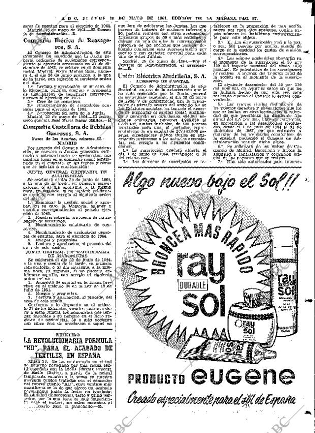 ABC MADRID 28-05-1964 página 87